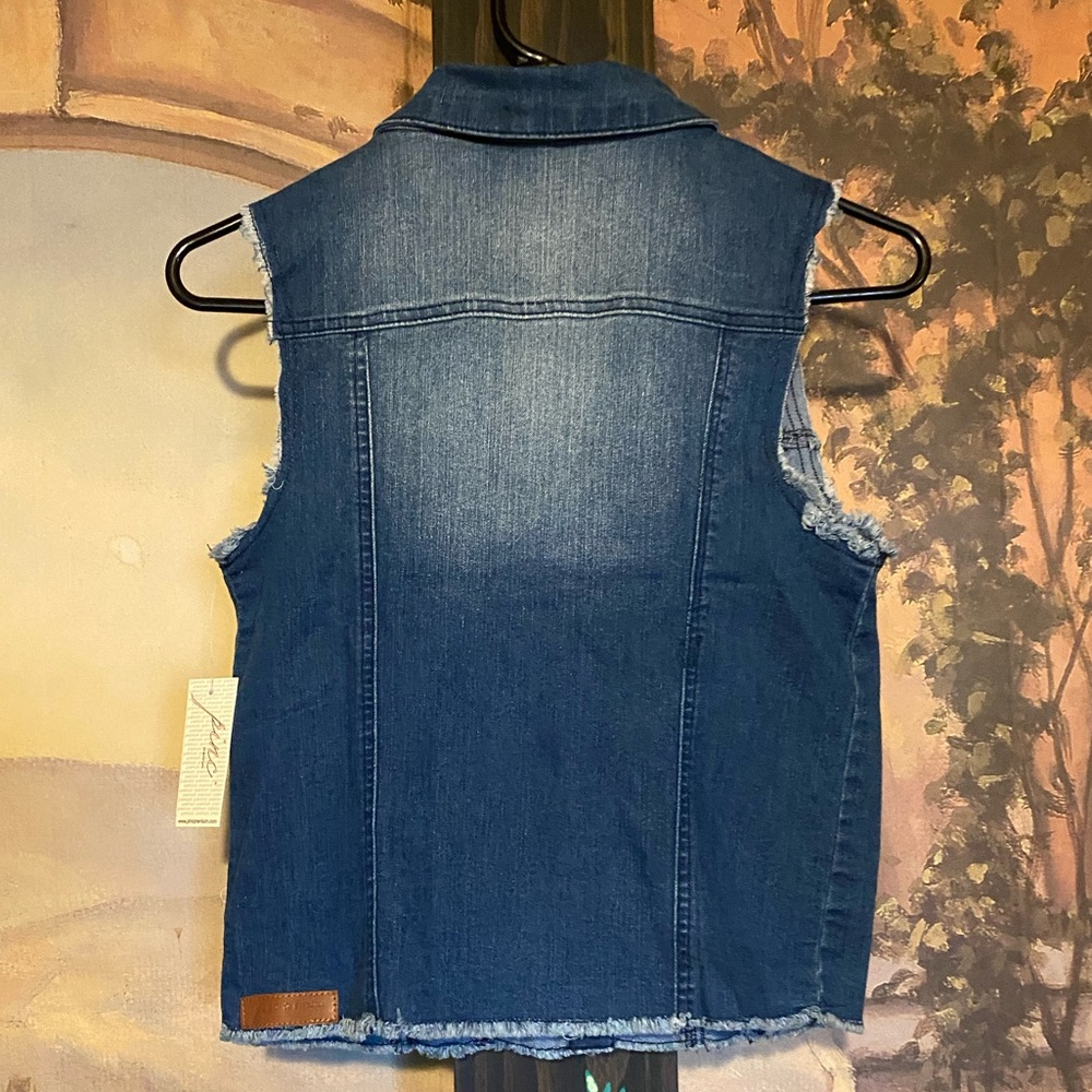Patchwork Sequined Denim Vest - Picture 2 of 9